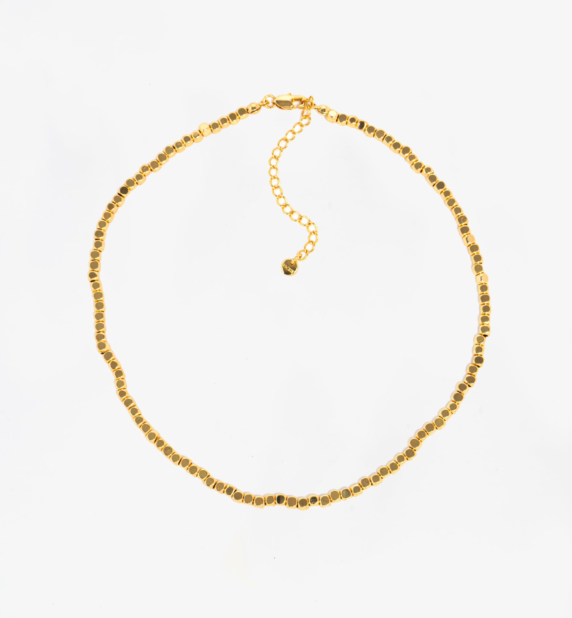 Shikaku Gold Medium Bead Necklace  18K Gold Plated by Uchi & Soto Jewellery