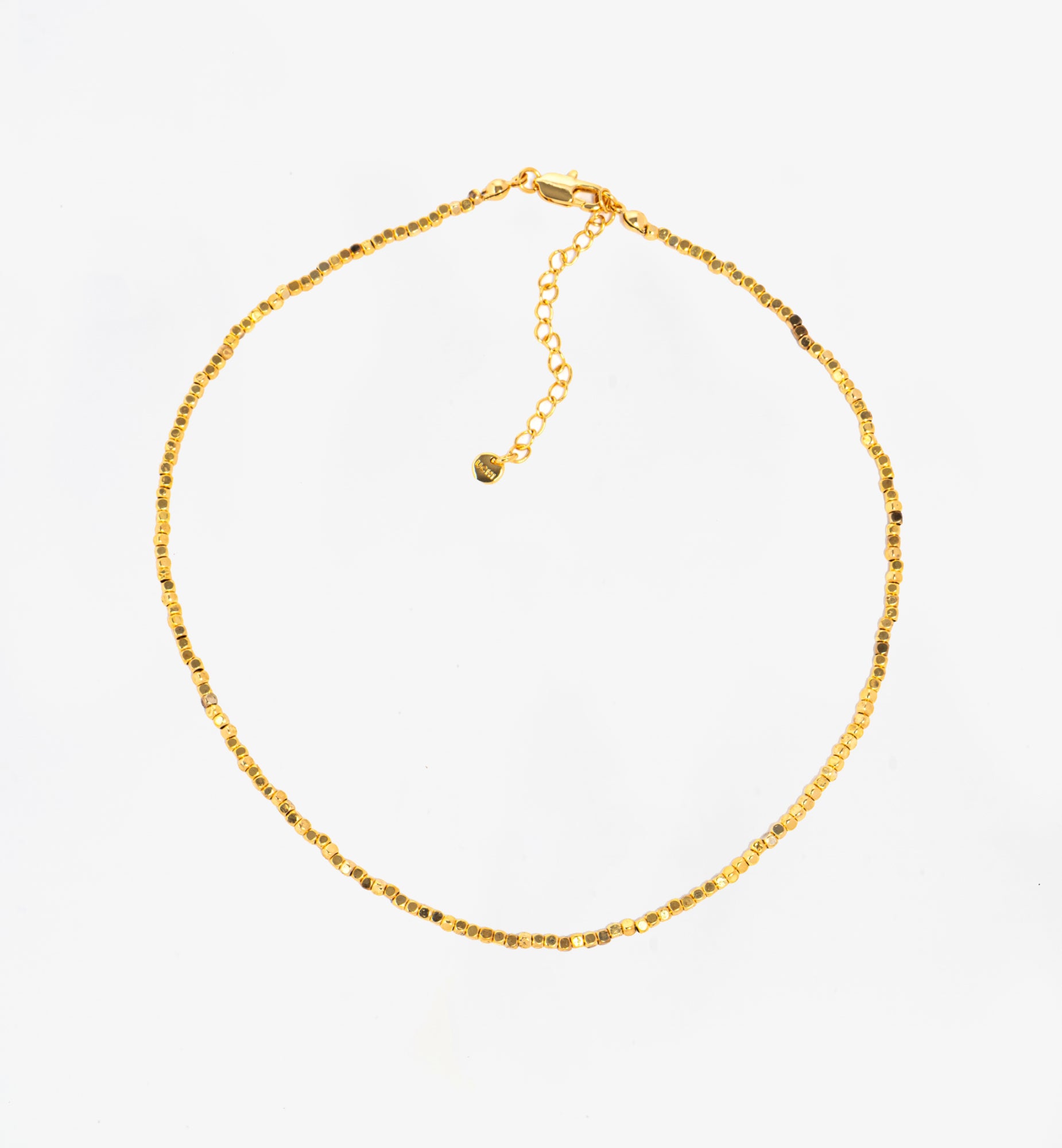 Shikaku Gold Small Bead Necklace  18K Gold Plated by Uchi & Soto Jewellery