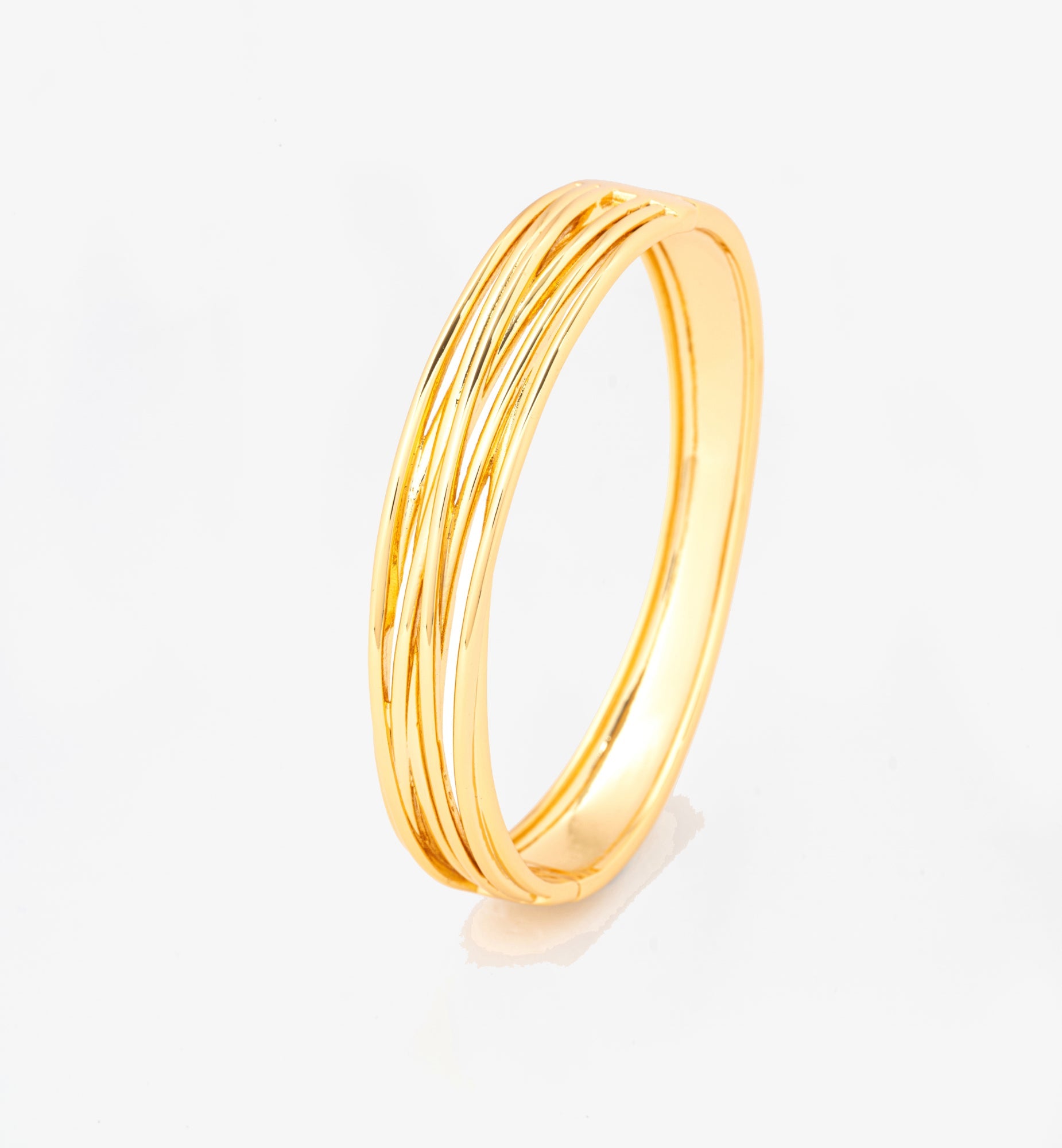 Nami Gold Twist Earrings + Bangle