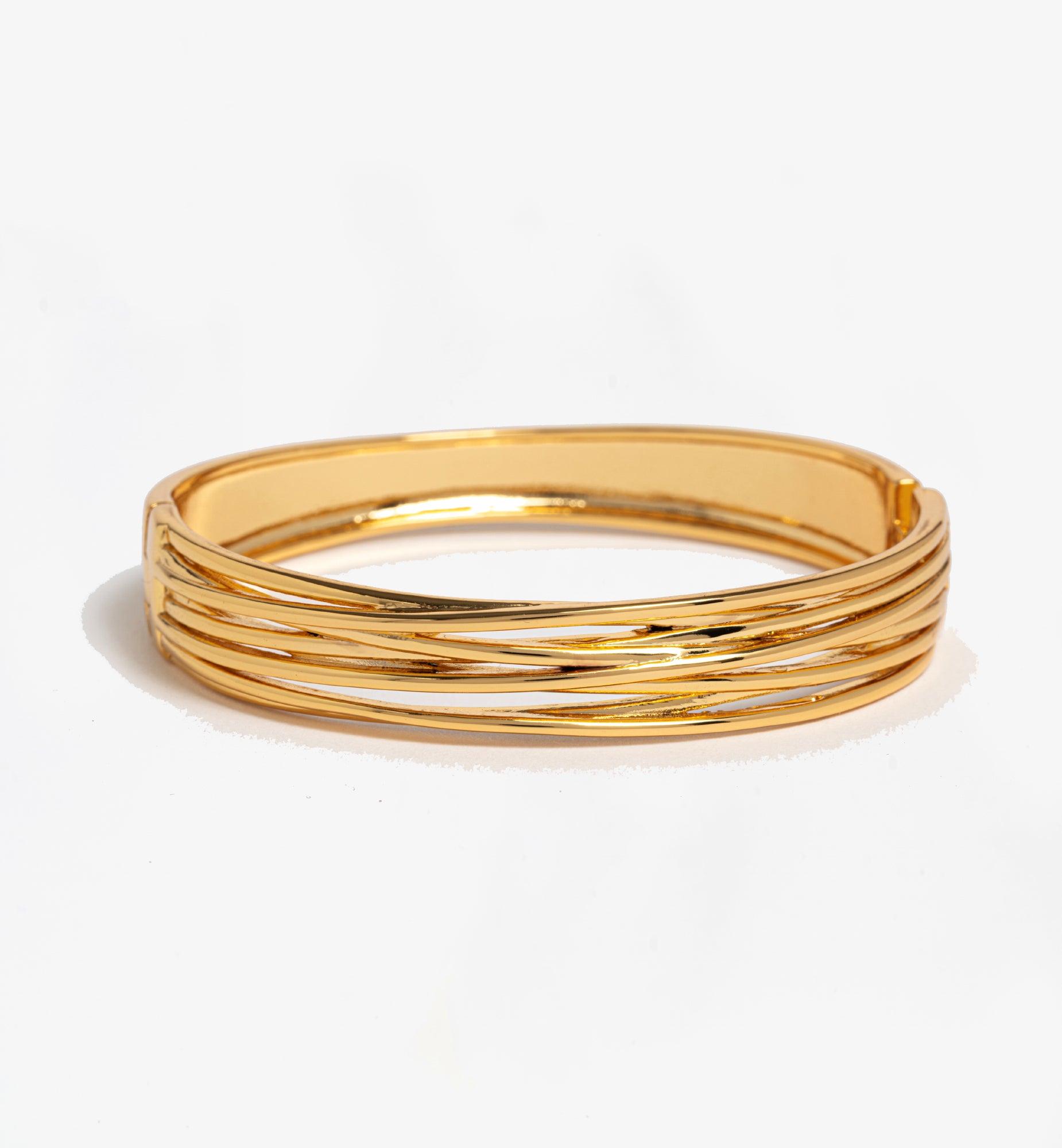 Nami Gold Twist Bangle  18K Gold Plated by Uchi & Soto Jewellery