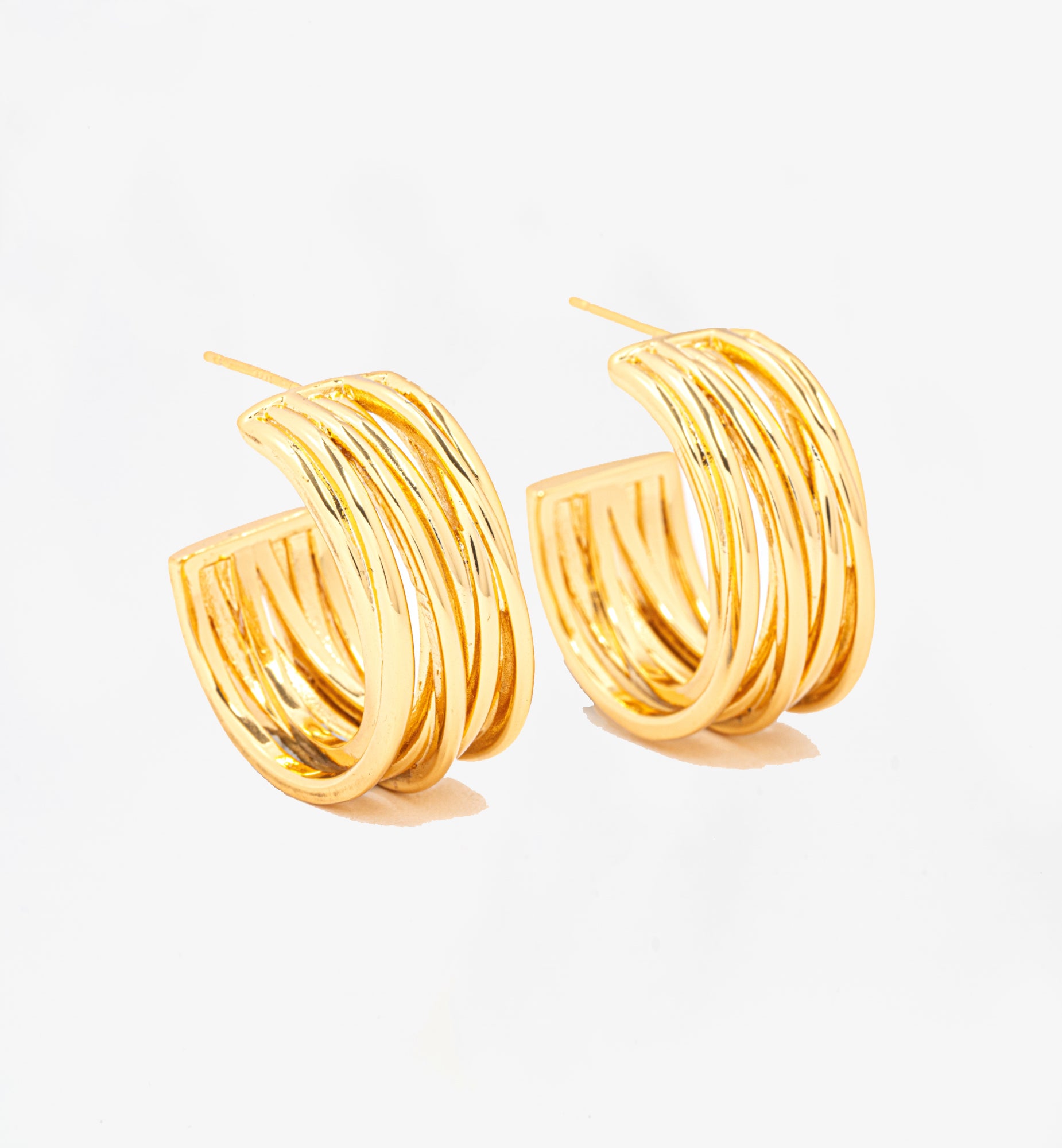 Nami Gold Twist Earrings 18K Gold Plated  18K Gold Plated by Uchi & Soto Jewellery