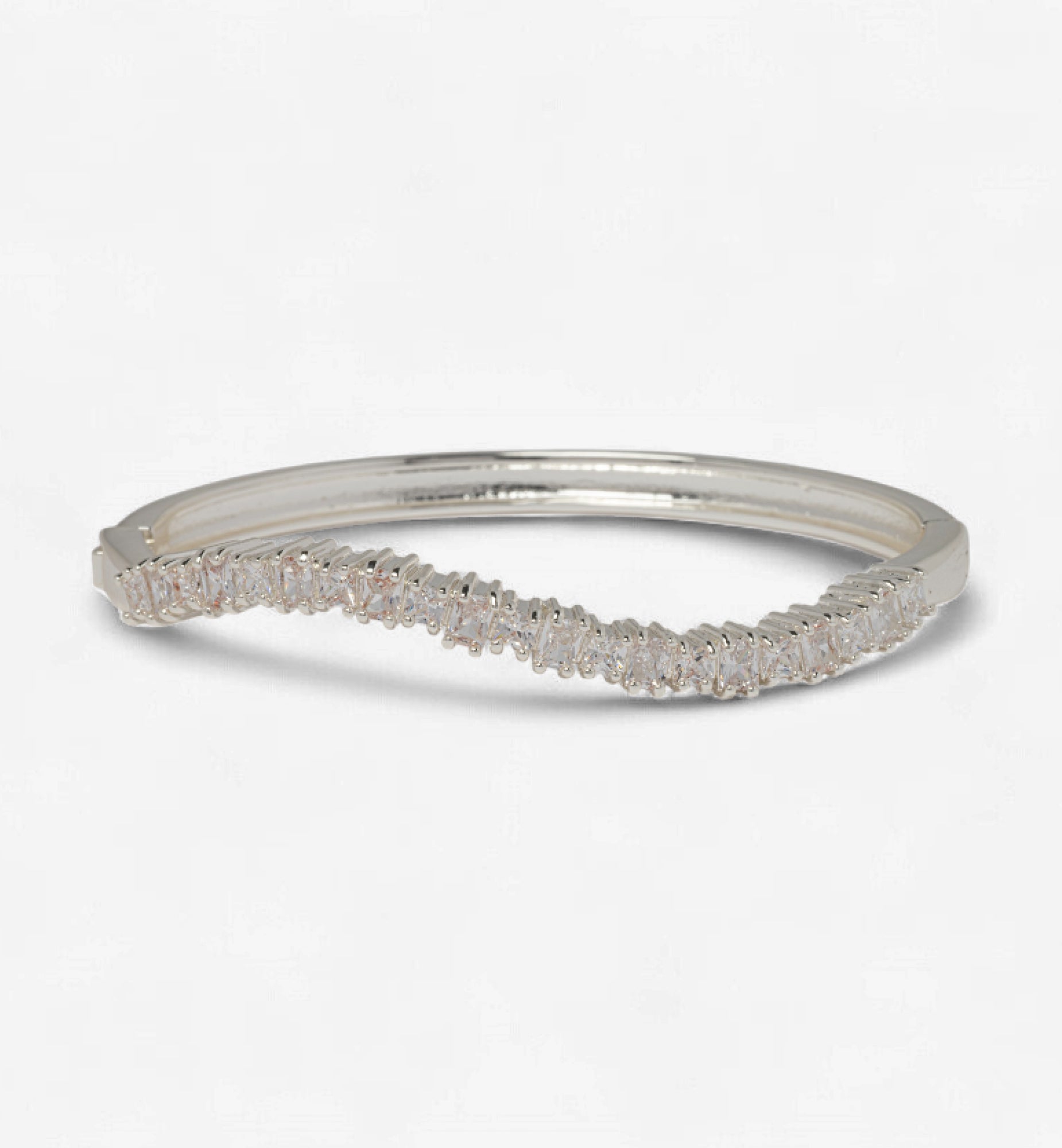 Nami Silver Stone Wave Bangle  925 Sterling Silver by Uchi & Soto Jewellery