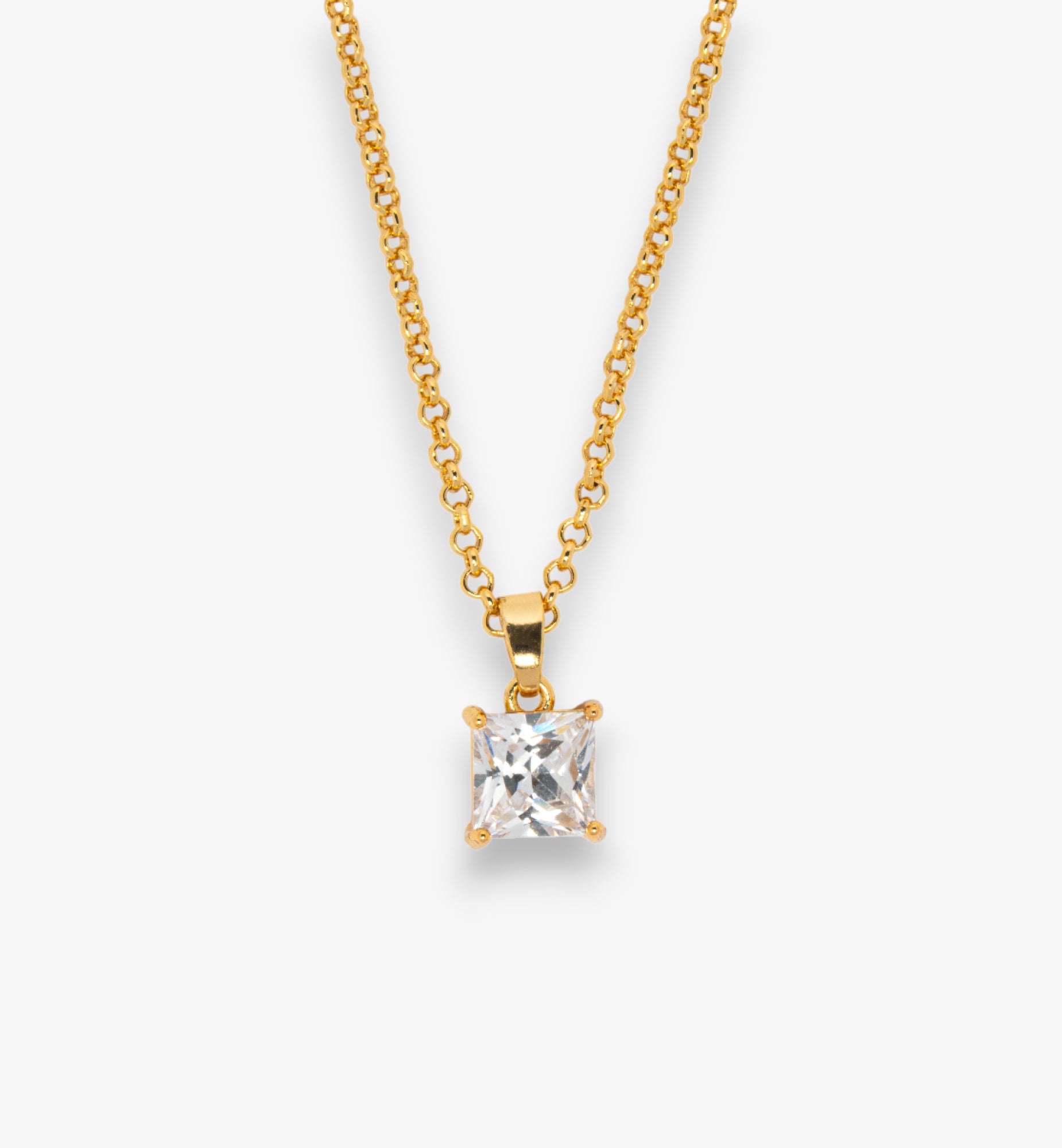 Shikaku Gold Stone Pendant  18K Gold Plated by Uchi & Soto Jewellery