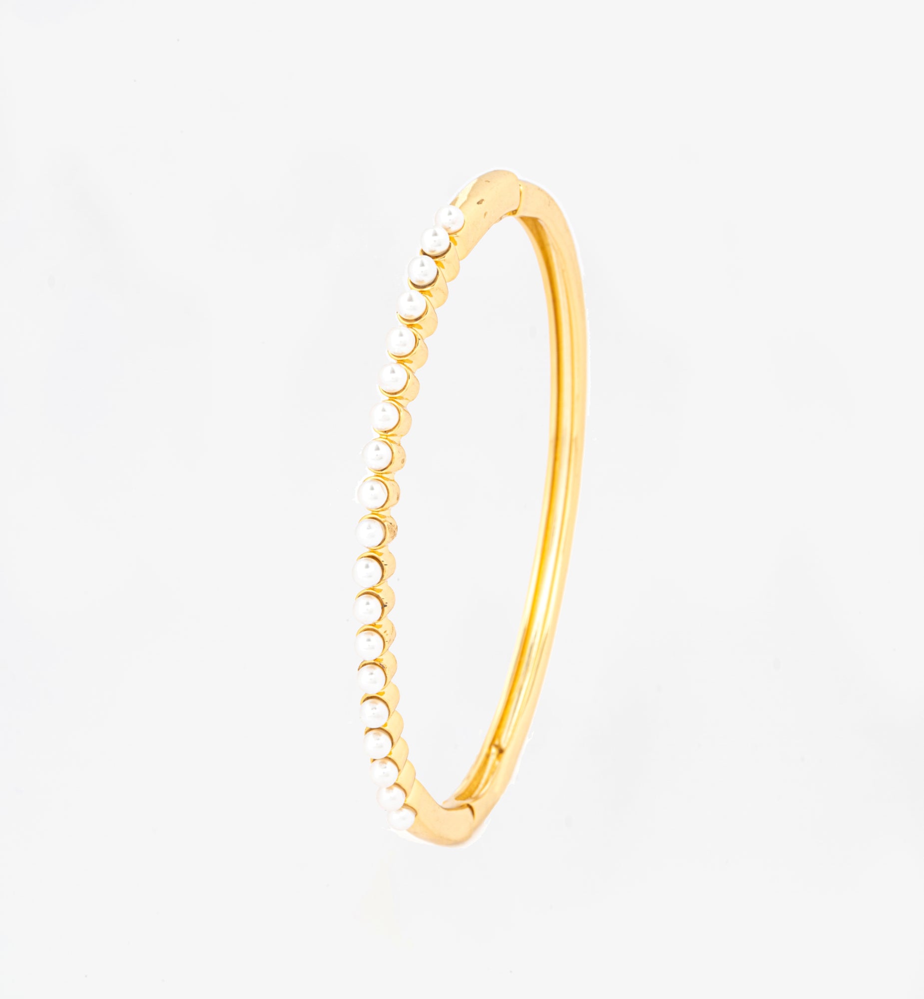 Shinju Gold Pearl Bangle 18K Gold Plated  18K Gold Plated by Uchi & Soto Jewellery