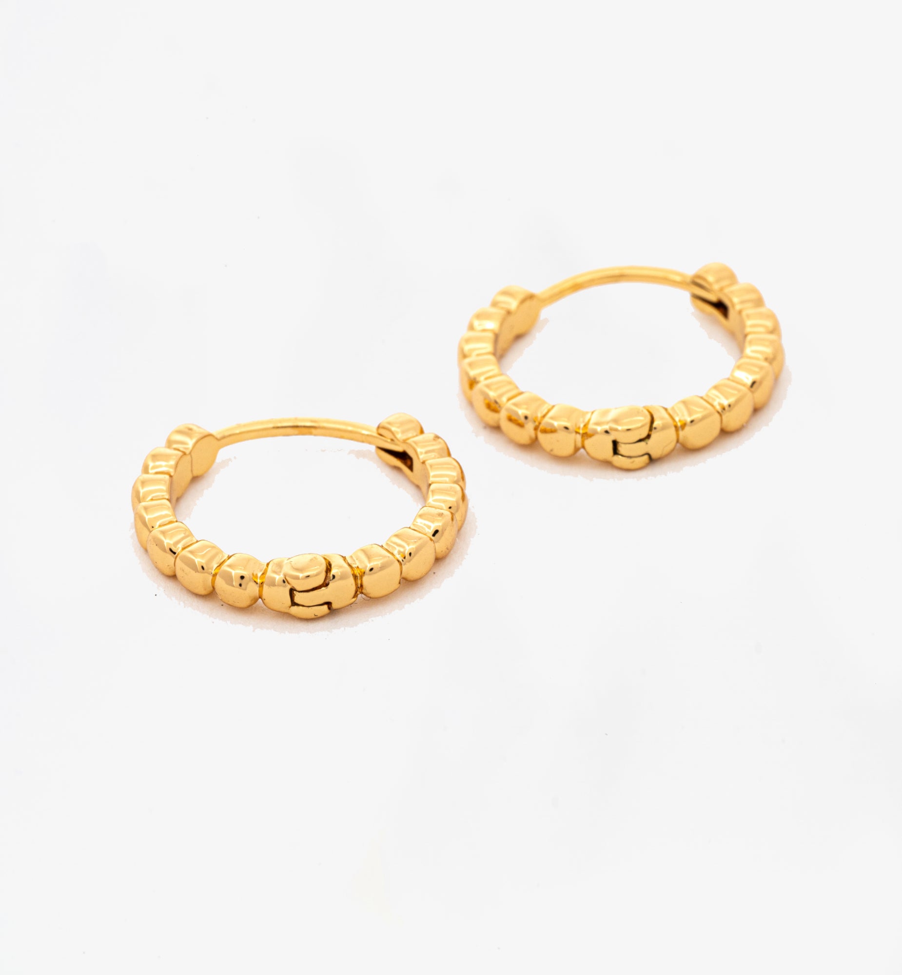 Shikaku Gold Bead Mini Earrings
