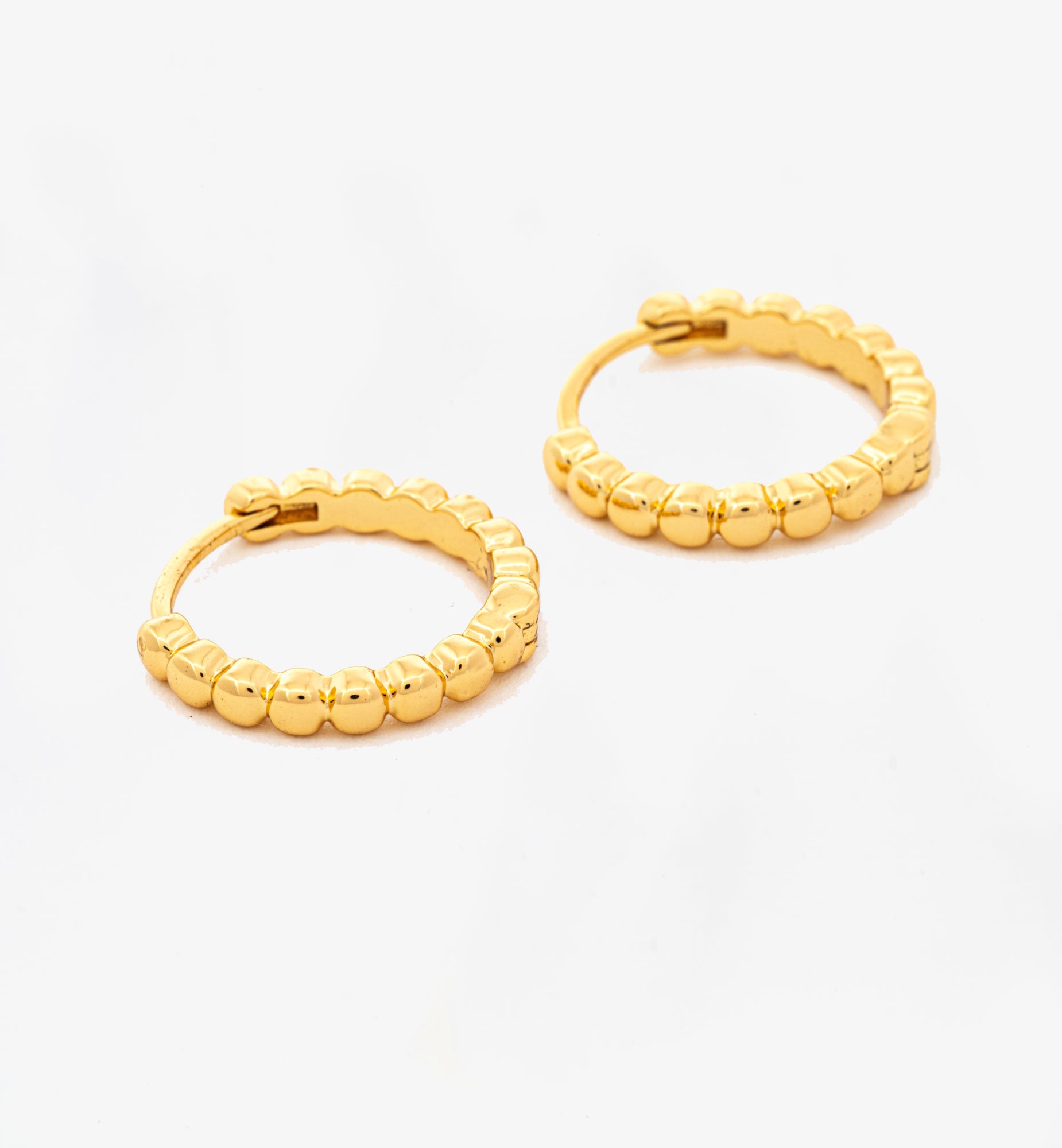 Shikaku Gold Bead Mini Earrings