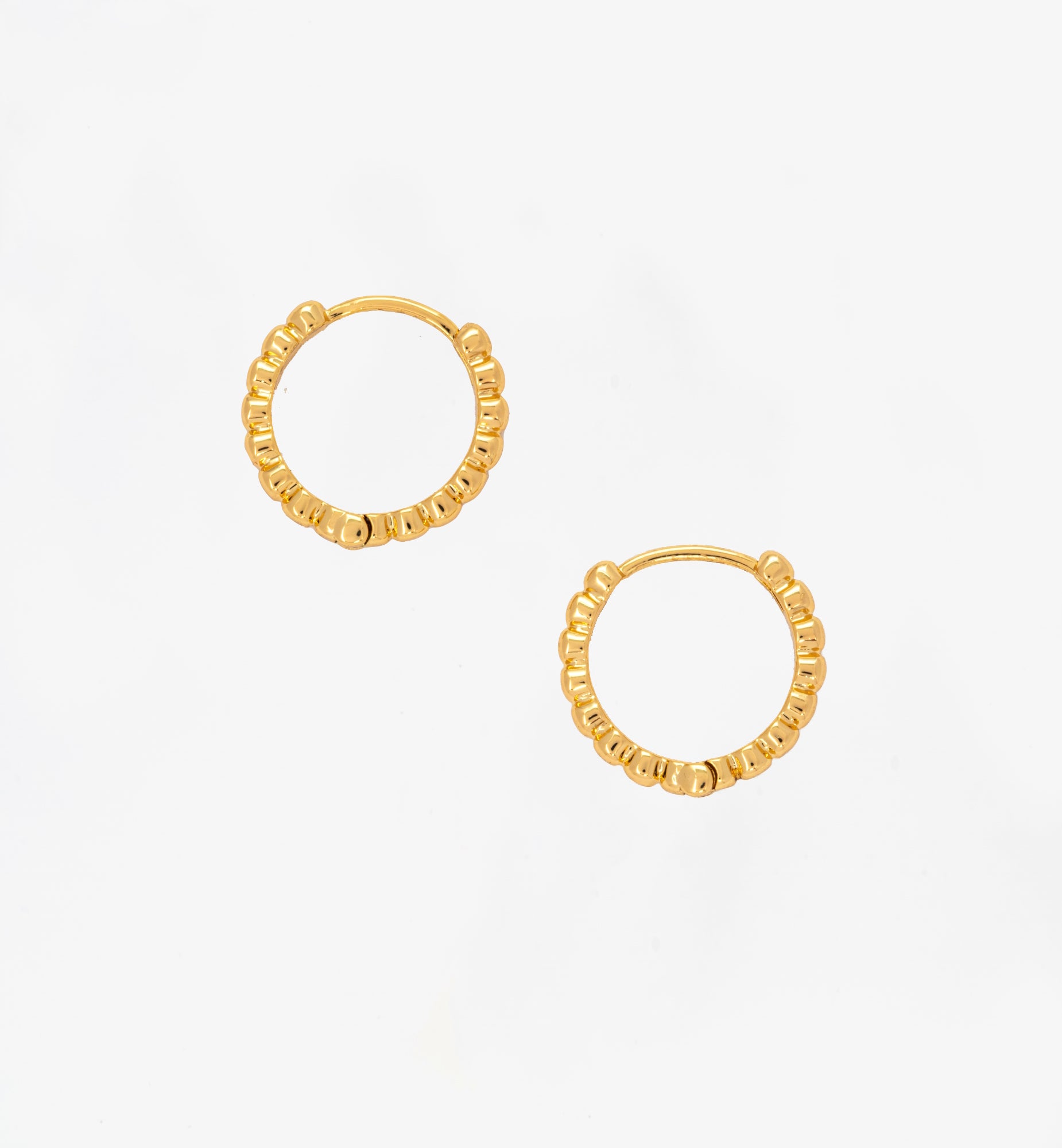 Shikaku Gold Bead Mini Earrings