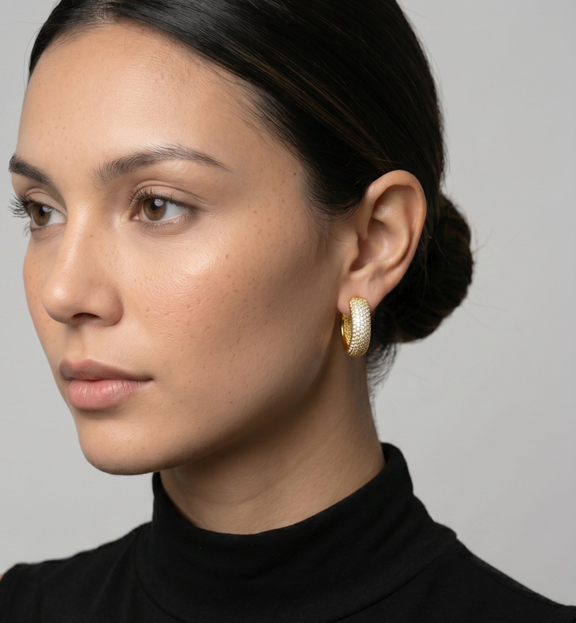 Kin Gold Pave Earrings