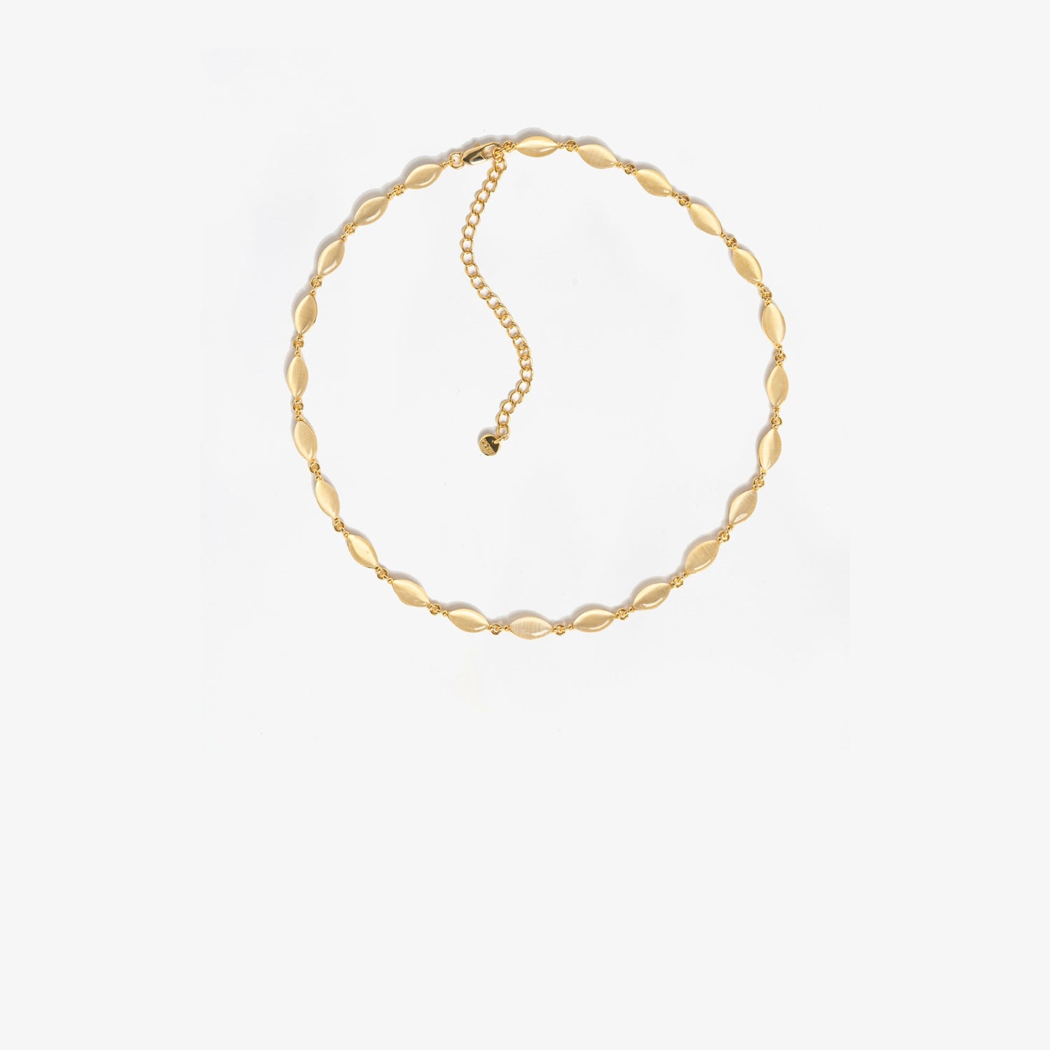 cream cats eye necklace with 18k gold plated 