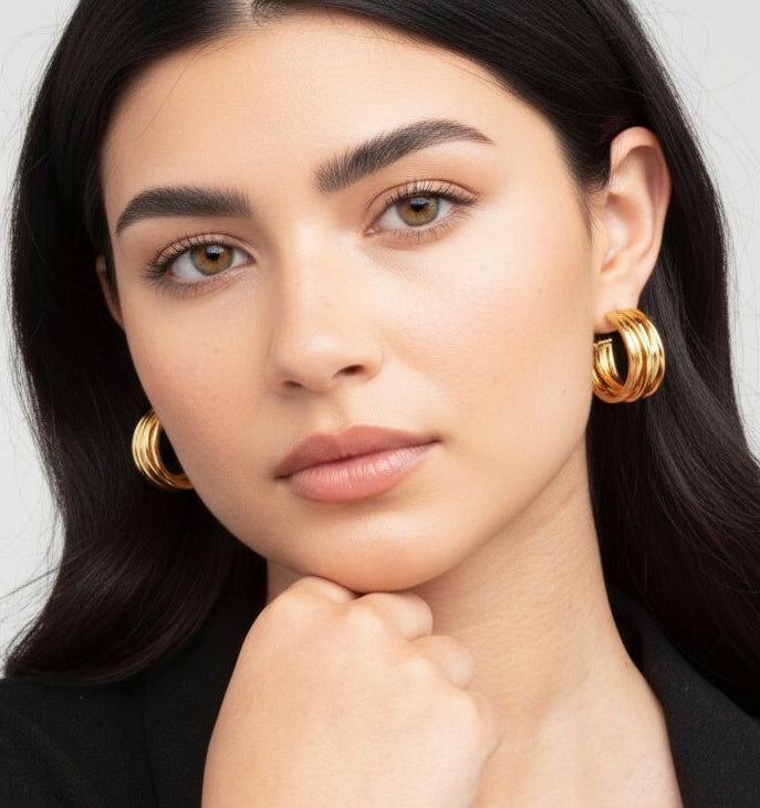 Nami Gold Twist Earrings