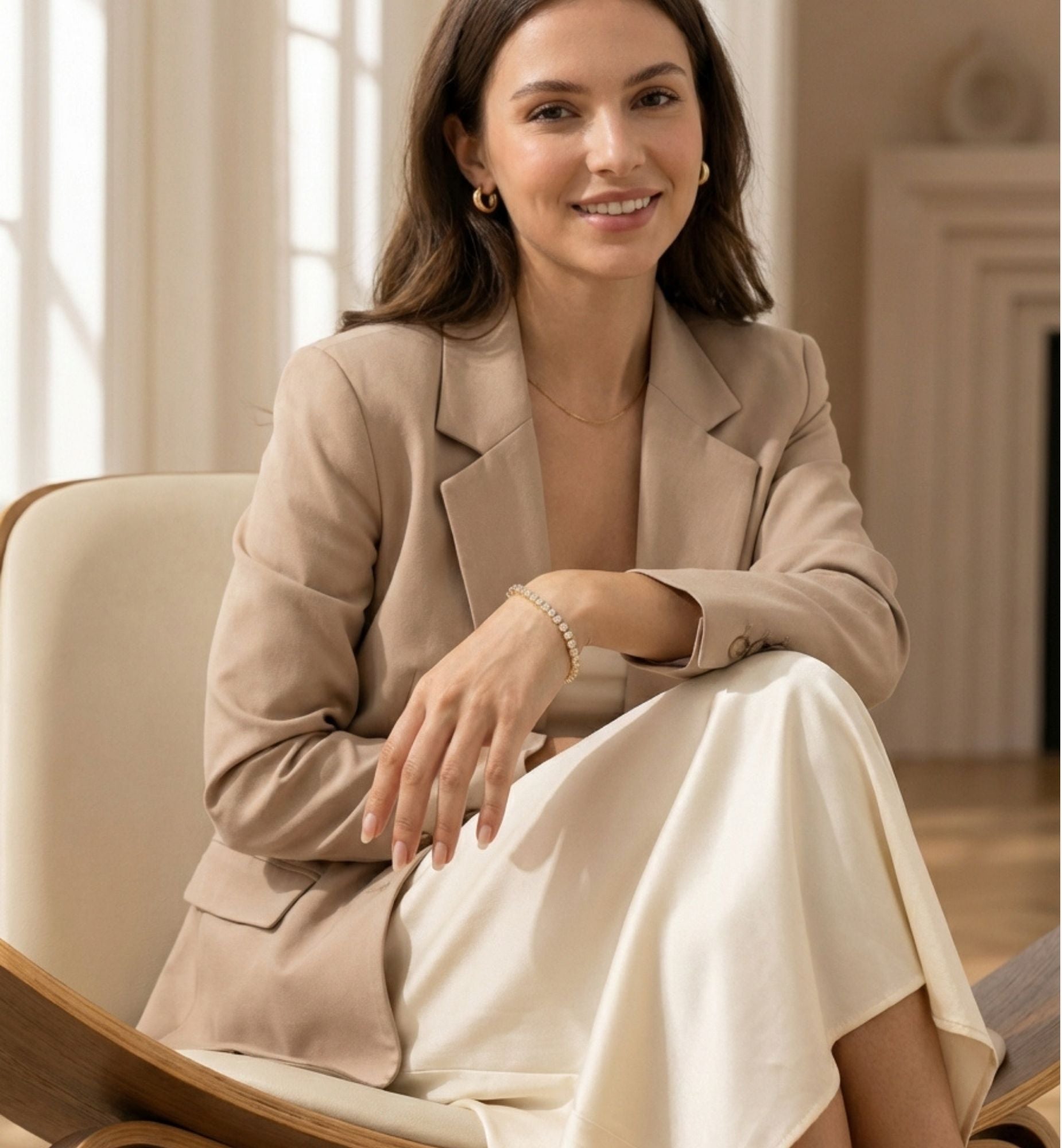 Shikaku Gold Stone Tennis Bracelet