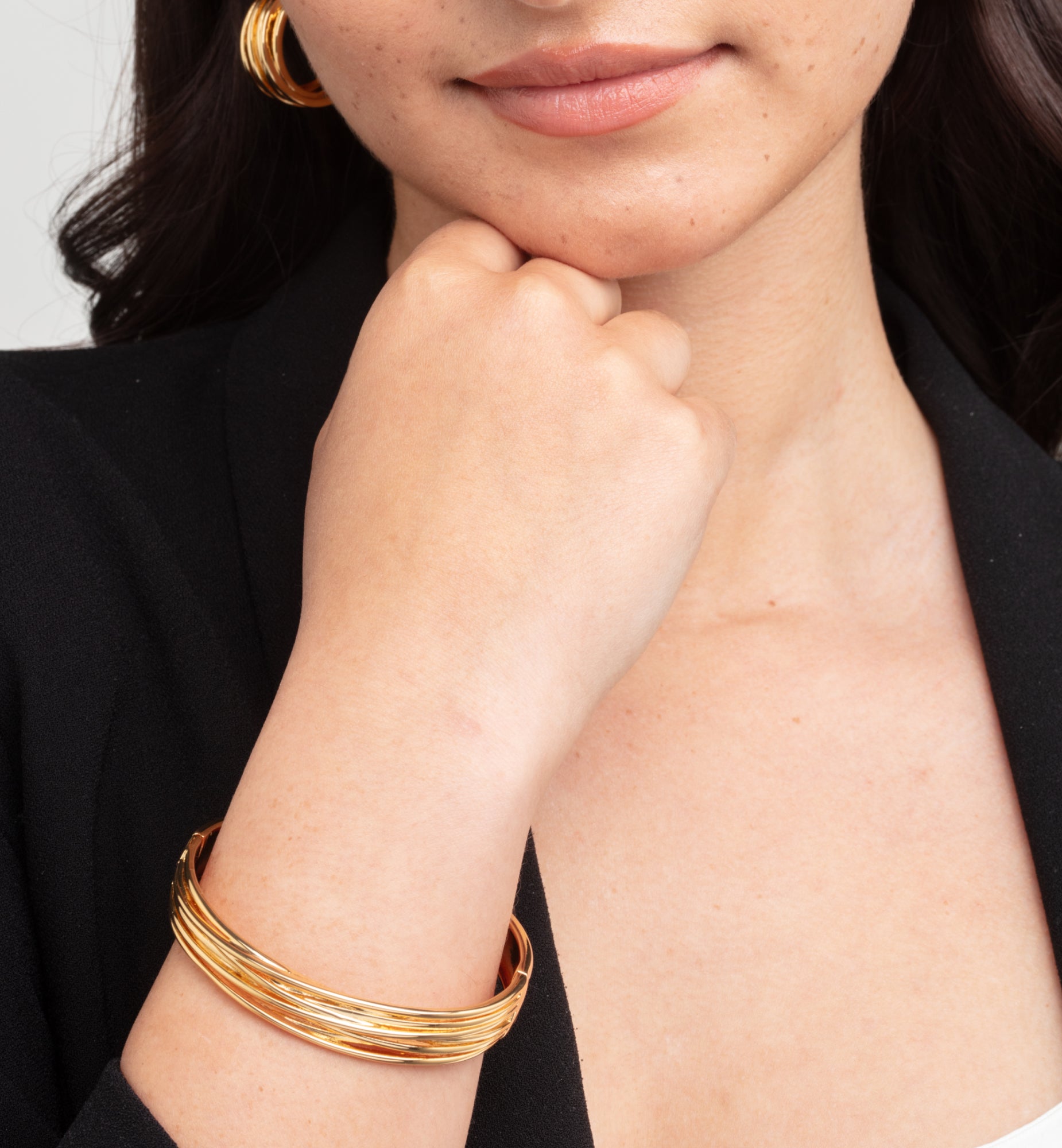 Nami Gold Twist Bangle 18K Gold Plated  18K Gold Plated by Uchi & Soto Jewellery