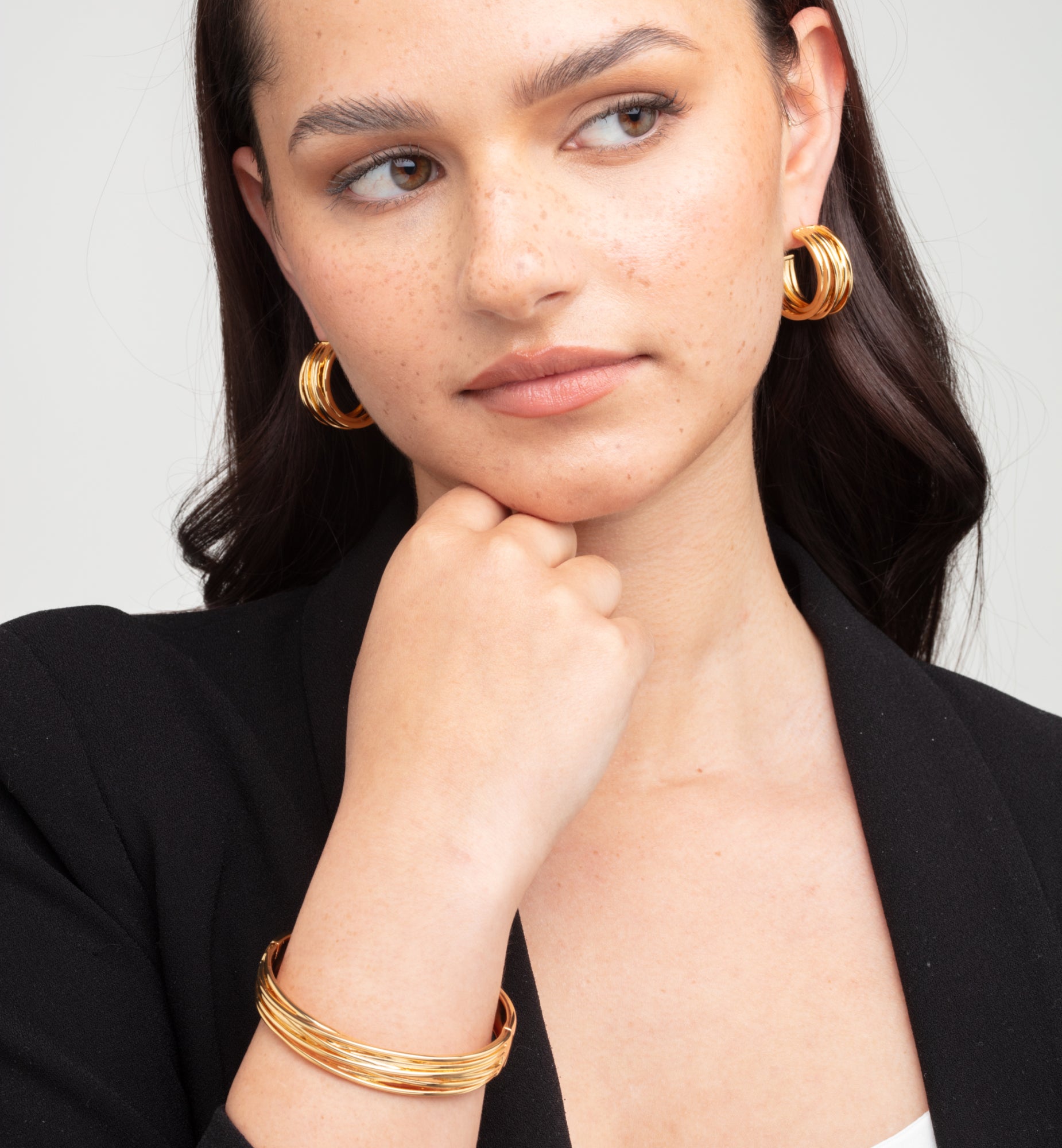 Nami Gold Twist Earrings 18K Gold Plated  18K Gold Plated by Uchi & Soto Jewellery