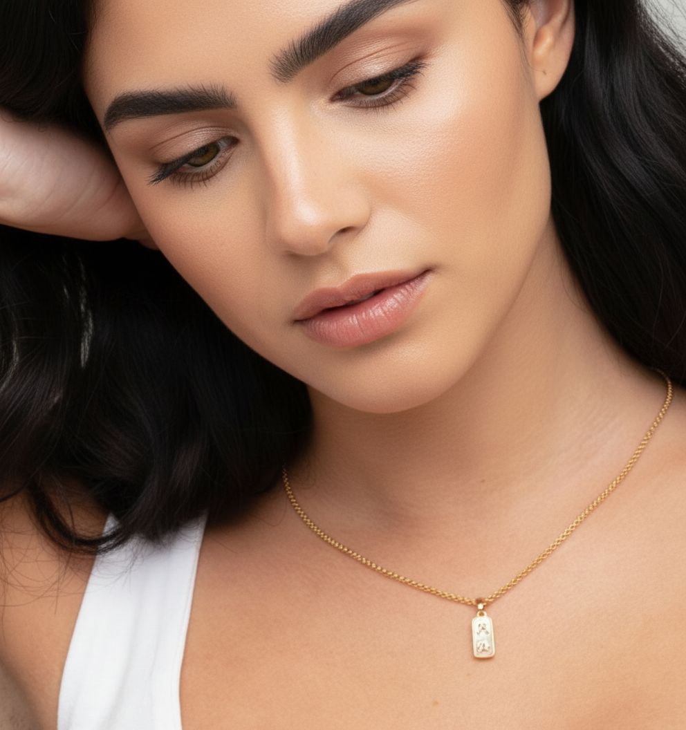 women_wearing_Kin_Gold_Uchi_And_Soto_Pendant_18K_Gold_Plated_by_Uchi_Soto_Jewellery 