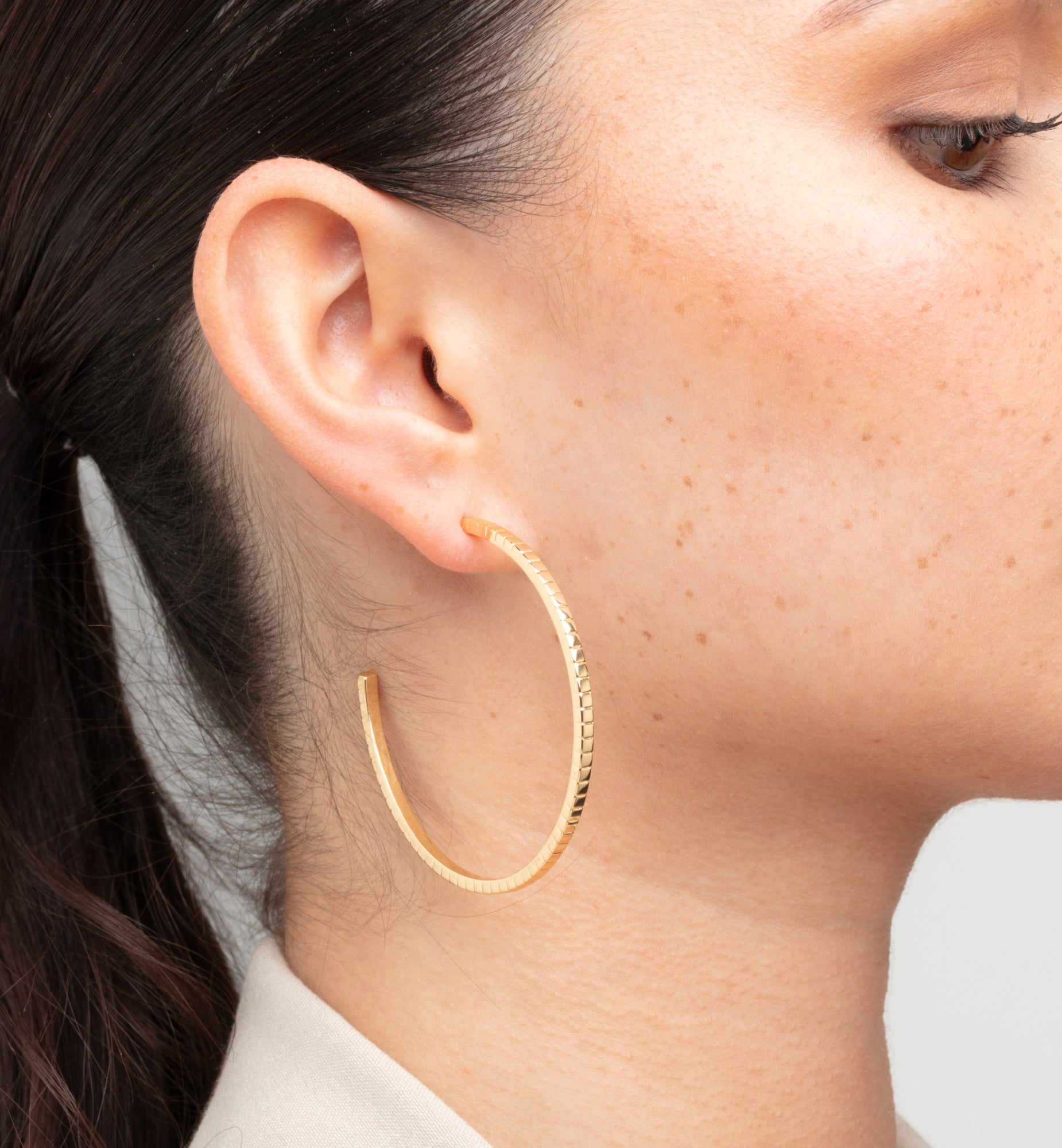 Shikaku Gold Thin Earrings 18K Gold Plated  18K Gold Plated by Uchi & Soto Jewellery